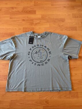 Gymshark Men's Oversized Gray Logo Tee Size XXXL NWT